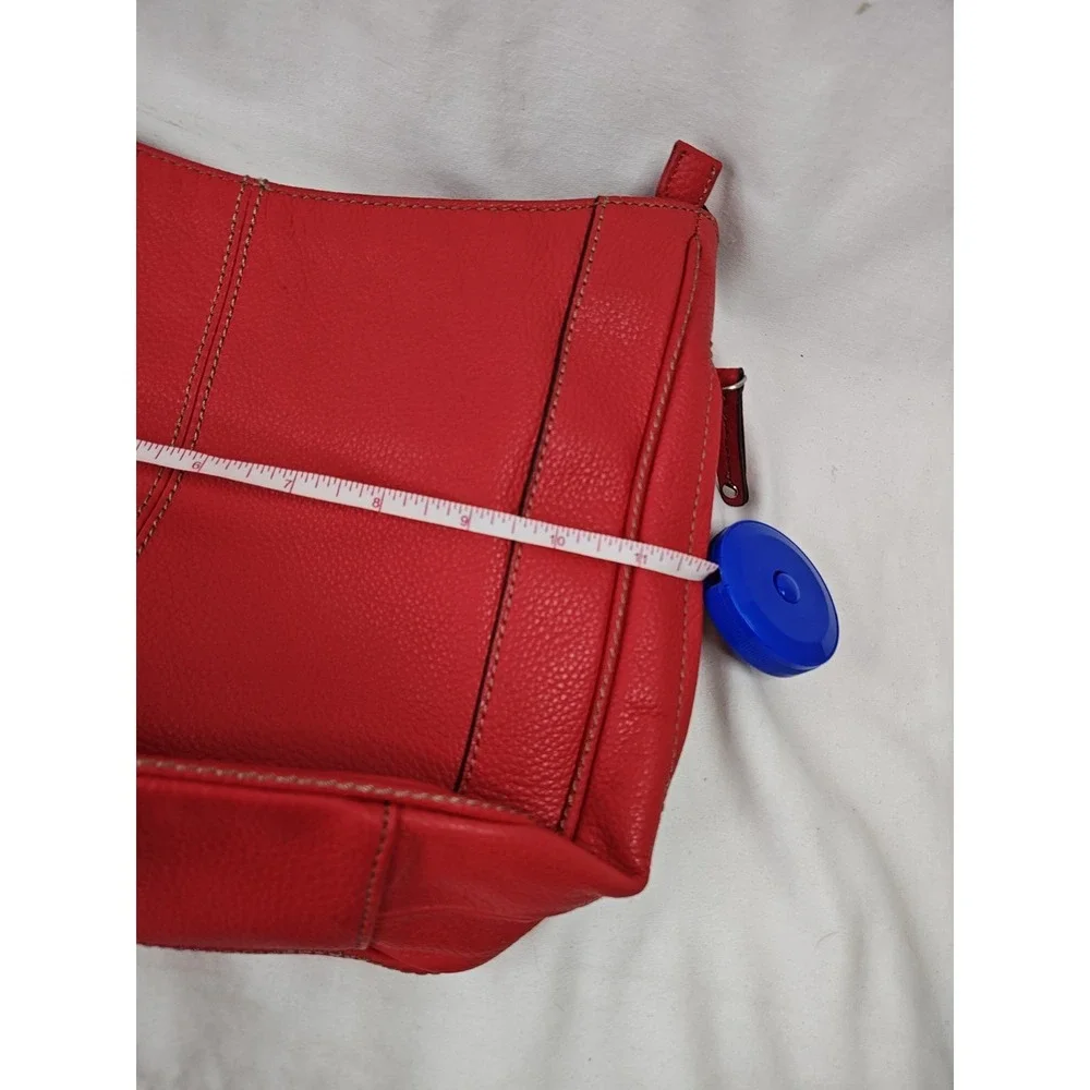 Tignanello Tomato Red Leather Simply Stated Crossbody Bag Purse NWT T82405